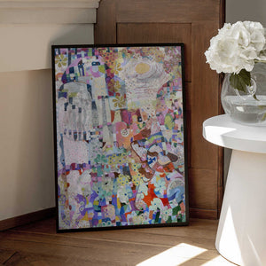 Tablou înramat „covid Spring 36x48 Oil Paint Mixed Media On Canvas” de Alise Loebelsohn