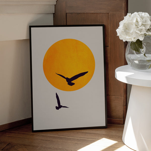 Tablou înramat „Birds In the Sky” de Kubistika