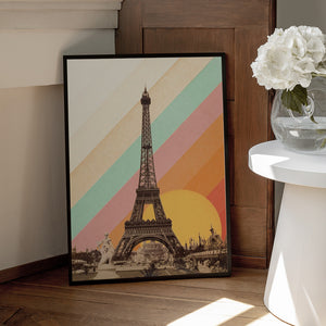 Tablou înramat „Eiffel Tower Rainbow” de Florent Bodart