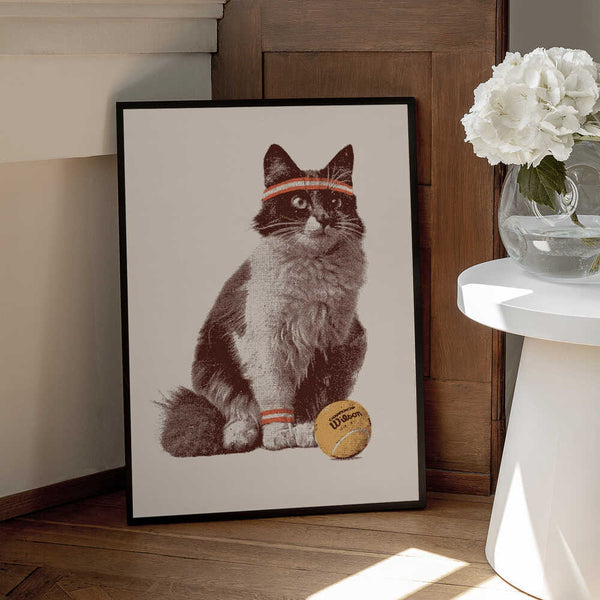 Tablou înramat „Chat Tennis” de Florent Bodart