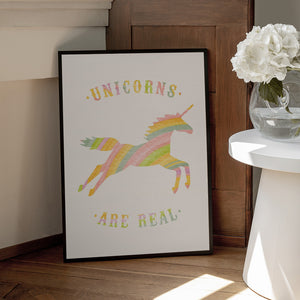 Tablou înramat „Unicorns Are Real” de Florent Bodart