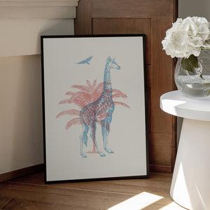 Tablou înramat „Giraffe” de Florent Bodart