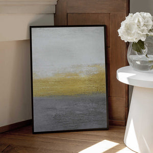 Tablou înramat „Gray and Gold” de Alyson Storms