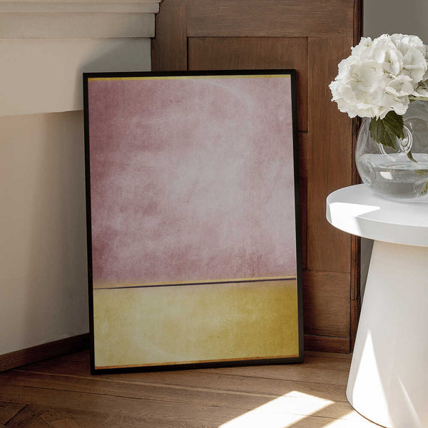 Tablou înramat „Pink and Yellow 3” de Alyson Storms