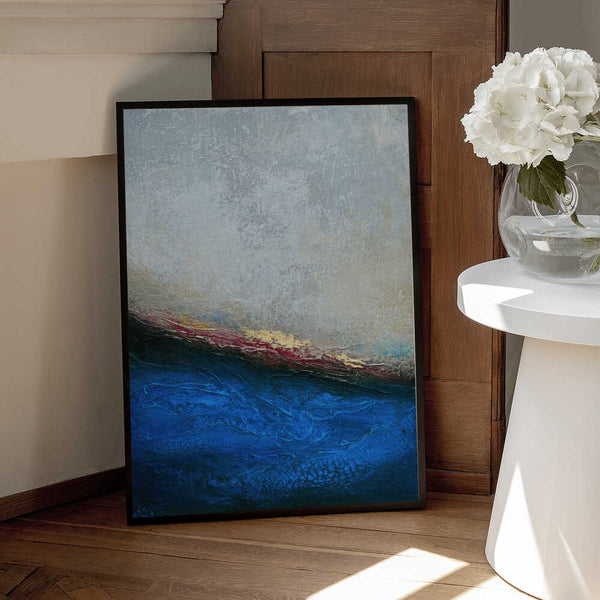 Tablou înramat „Slate Wave” de Alyson Storms