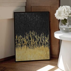 Tablou înramat „Starry Golden Night” de Alyson Storms