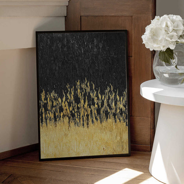 Tablou înramat „Starry Golden Night” de Alyson Storms