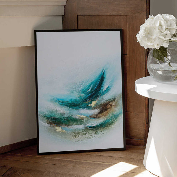 Tablou înramat „Waves Into the Trees” de Alyson Storms