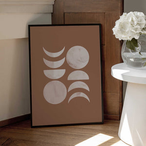 Tablou înramat „Moon Phase No.3” de Melloi Art Prints