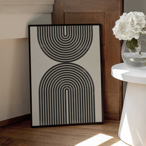 Tablou înramat „Black Arch Line Art” de Melloi Art Prints