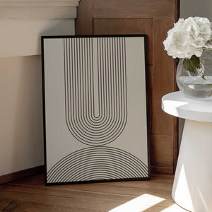 Tablou înramat „Black Line Art” de Melloi Art Prints
