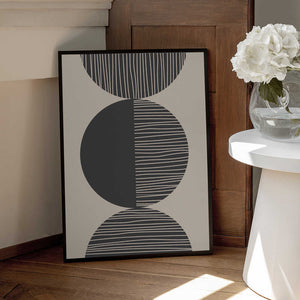 Tablou înramat „Black Circle Art” de Melloi Art Prints