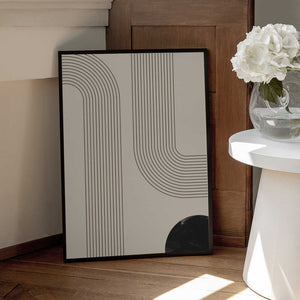 Tablou înramat „Black Minimal Line Art” de Melloi Art Prints