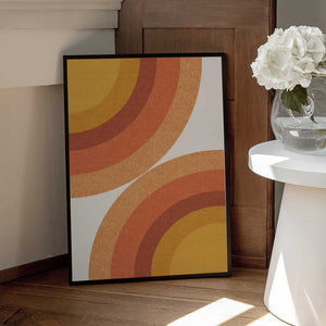 Tablou înramat „Retro Sunburst Waves” de THE MIUUS STUDIO