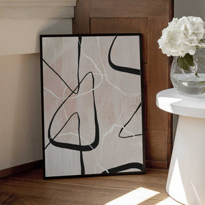 Tablou înramat „White Lines 1” de Sally Ann Moss
