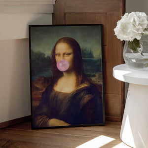 Tablou înramat „Mona Lisa Bubble Gum” de Taudalpoi