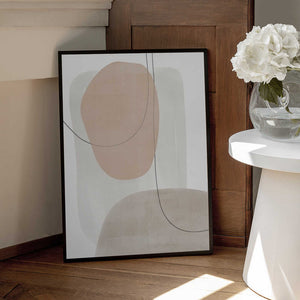 Tablou înramat „Circle Abstract Painting” de Melloi Art Prints
