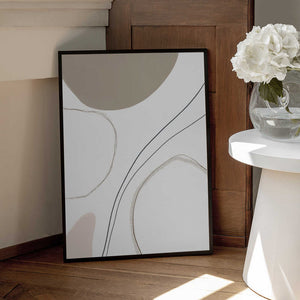 Tablou înramat „Abstract Line Art” de Melloi Art Prints