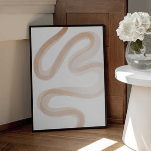 Tablou înramat „Squiggly Line Art” de Melloi Art Prints