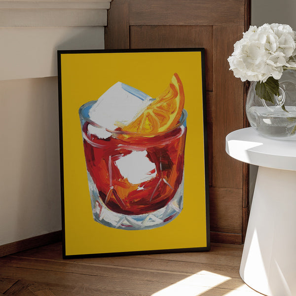 Tablou înramat „Negroni On Sunshine” de Alice Straker