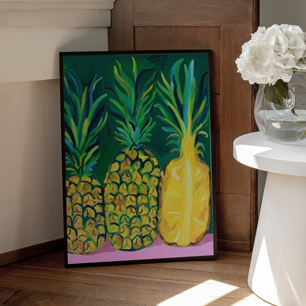Tablou înramat „Pineapples” de Alice Straker