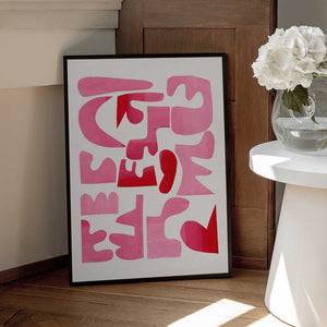 Tablou înramat „A Pink Puzzle” de Ejaaz Haniff