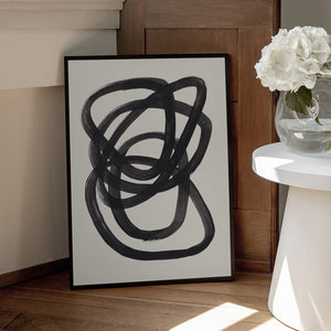 Tablou înramat „Ink Spiral Rings” de Ejaaz Haniff