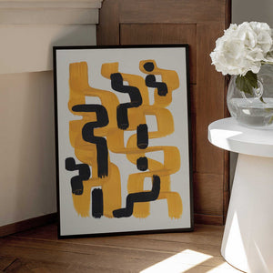 Tablou înramat „Mustard Wiggle No2” de Ejaaz Haniff