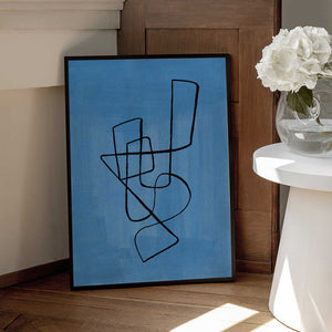 Tablou înramat „Pastel Blue Circuit” de Ejaaz Haniff