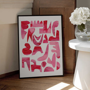 Tablou înramat „Pink Kiss Pieces” de Ejaaz Haniff