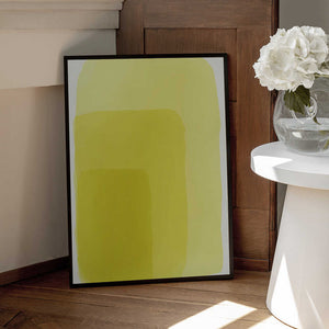 Tablou înramat „Yellow Watercolor Shapes #2” de jay stanley