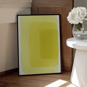 Tablou înramat „Yellow Watercolor Shapes #4” de jay stanley