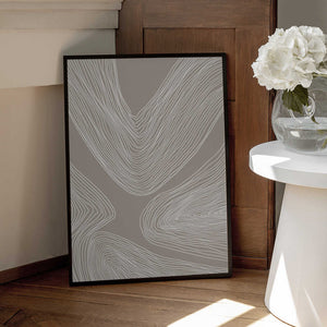 Tablou înramat „Flowing Contours Line Art” de Melloi Art Prints