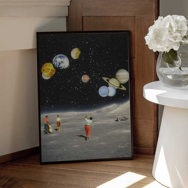 Tablou înramat „Space Golf” de Taudalpoi