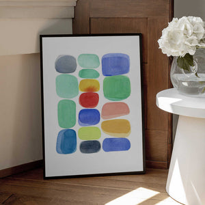 Tablou înramat „Color Blocks I” de Louise van Terheijden
