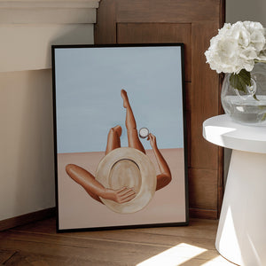 Tablou înramat „Poolside Girl” de Ivy Green Illustrations