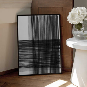 Tablou înramat „Black And Gray Lines Creating A Grid Pattern” de Shot by Clint