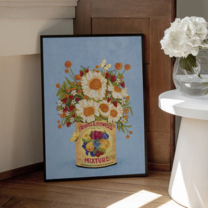 Tablou înramat „Flowers In a Vintage Tea Can” de Raissa Oltmanns