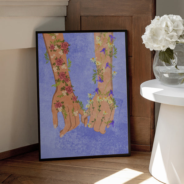 Tablou înramat „Holding hands” de Raissa Oltmanns