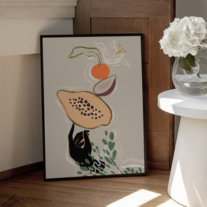 Tablou înramat „Balancing Fruits” de Arty Guava