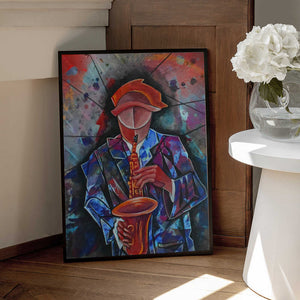 Tablou înramat „Sax Jazz Man” de Ricardo Maya