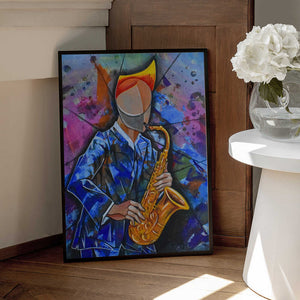 Tablou înramat „Jazz sax man” de Ricardo Maya