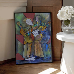 Tablou înramat „Street Musicians” de Ricardo Maya