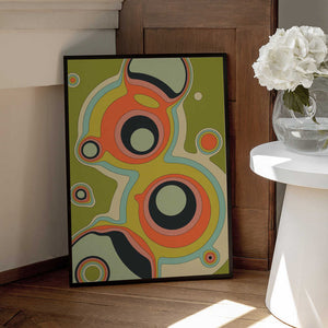 Tablou înramat „Fluid Geometrics 1” de Jazzberry Blue