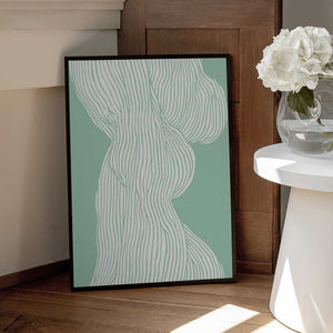Tablou înramat „Flowing Line Elegance” de Treechild