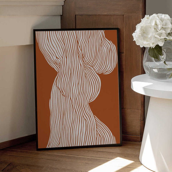 Tablou înramat „Curved Line Dance” de Treechild