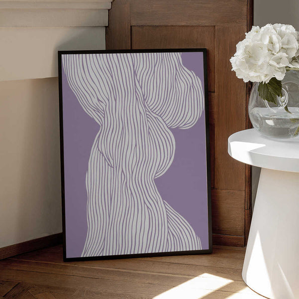 Tablou înramat „Curved Lines Flow” de Treechild