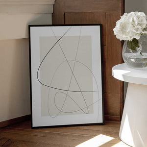 Tablou înramat „Beige Abstract” de Oju Design