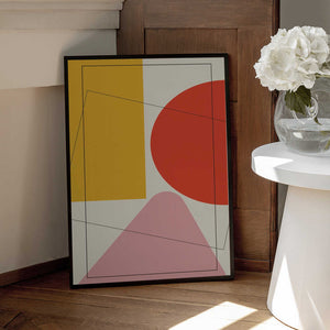 Tablou înramat „Four Triangles” de Oju Design