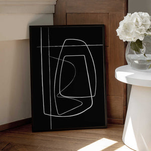 Tablou înramat „Bwlines2f Oju 2x3” de Oju Design